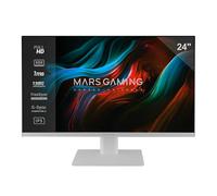 MARSGAMING MV-24, Monitor 24” IPS FHD 120Hz, HDR10 1ms, FreeSync e G-SYNC, Monitor PC Altoparlanti Integrati, Inclinazione 25°, Low Blue Light e Flicker Free, HDMI + DisplayPort + Jack 3,5mm, Bianco
