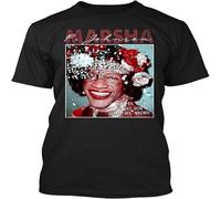 Marsha P Johnson Trans LGBTQ+ Pride Month Trans Rights Are Human T Shirt Gift Tee for Men Black XXL