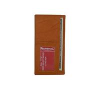 MARSHAL Portafoglio in vera pelle con copertina per libretto degli assegni #256CF, marrone chiaro, 22” x 10” x 10.5", Portafoglio bifold