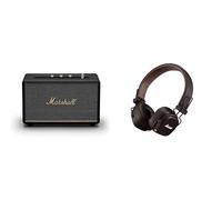 Marshall Acton III Bluetooth Altoparlante, senza fili Casse Nero & Major IV Cuffie On-Ear Bluetooth Pieghevole, Auricolari, Wireless, 20 ore riproduzione, Marrone
