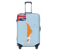Marshall Islands Flag map02 - Copertura per bagagli da viaggio, lavabile, antigraffio, Nero , M