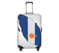 Marshall Islands Flag map04 - Copertura per bagagli da viaggio, lavabile, antigraffio, Nero , XL
