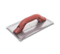 Marshalltown 6746, Frattazzo per calcestruzzo in acciaio inossidabile con lati inclinati verso l'alto, manico Durasoft, dimensioni: 150x255 mm