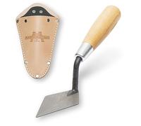 Marshalltown ATH114S 16942 Archeologia-Cazzuola a Punta Rigida in Stile londinese con Fondina-Manico in Legno, Acciaio al Carbonio, 102x51 mm, Argento