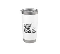 Marshmallow arrosto della mucca delle Highland Bicchiere termico in acciaio inox doppia parete