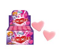 Marshmallow Cuori con Topping Croccante al Gusto di Fragola Vidal Box da 75 pz