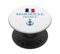 Marsiglia Francia Porto Città Vintage Ancoraggio Naut PopSockets PopGrip Adesivo