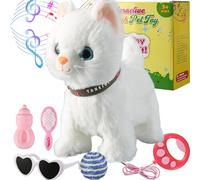 Marsjoy Guinzaglio bianco Walking Cat Set