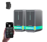 Marstek B2500 Impianto solare da balcone con batteria - Accumulo LiFePO4 da 4480 Wh, 2 MPPT, Ingresso solare max. 1600 W e uscita DC 800 W, Controllo tramite app, IP65, Plug & Play, 6000 cicli