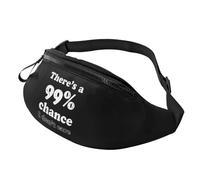 Marsupi 99% Chance Don'T Care Regolabile Marsupi A Tracolla Con Foro Per Auricolari Borsa Da Cintura Per Escursionismo Attività Sportivo 14X35Cm