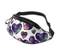 Marsupi Alla Moda Colorful Galaxy On Hearts, Fanny Pack Bag Multifunzione Marsupi Portasoldi Elegante Borsa Da Cintura Per Fitness Camminata Sport