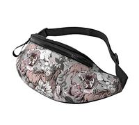 Marsupi Alla Moda Flowers And Horses, Marsupi Tattico Moda Borsello Da Cintura Traspirante Fanny Pack Bag Per Donna Trekking Outdoor