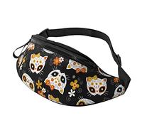 Marsupi Cute Sugar Skull Cat, Borsa A Vita Multiuso Marsupi Sportivi Leggero Borsa Da Cintura Per Donna Palestra Uomo