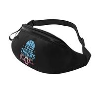 Marsupi Da Donna Free Throws Or Pink Bows Multiuso Marsupi A Tracolla Leggero Waist Bag Per Camminata Passeggiate Ciclismo 14X35Cm