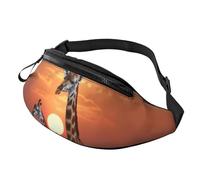 Marsupi Da Donna Giraffe At Sunset Casual Marsupi Portasoldi Moda Borsello Da Cintura Per Attività Fitness Ciclismo 14X35Cm