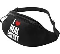 Marsupi Da Donna I Love Real Estate Regolabile Tattico Marsupi Elegante Waist Bag Per All'Aperto Concerti Sportivo 14X35Cm