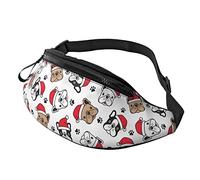 Marsupi Moto Dog Christmas, Marsupi Portasoldi Con Cerniera Waist Bag Leggero Borsa A Vita Per Sportivo Ciclismo Trekking