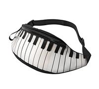 Marsupi Running 3D Piano Keyboard Leggero Marsupi A Tracolla Regolabile Bum Bag Per Palestra Fitness Jogging 14X35Cm