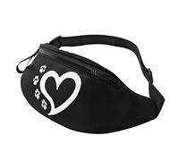 Marsupi Running Cat Dog Paw Prints Heart Regolabile Marsupi Tattica Militare Moda Bum Bag Per Sportivo Viaggio Camminata 14X35Cm