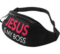Marsupi Running Christianty Jesus Is My Boss Moda Marsupi Portasoldi Regolabile Borsello Da Cintura Per Fitness Jogging Palestra 14X35Cm