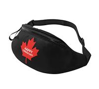 Marsupi Running Happy Canada Day Regolabile Marsupi A Tracolla Resistente Waist Bag Per Trekking Attività Uomo 14X35Cm