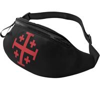 Marsupi Running Jerusalem Catholic Cross Resistente Marsupi Portasoldi Con Foro Per Auricolari Fanny Pack Bag Per Camminata Uomo All'Aperto 14X35Cm