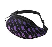 Marsupi Running Purple Galaxy Electric Guitars Elegante Marsupi Moto Multiuso Borsello Da Cintura Per Sportivo Trekking Ciclismo 14X35Cm