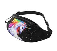Marsupi Running Regolabile Borsa Da Cintura Zodiac Constellation Galaxy Black Starry Night Stars Rainbow Horse Sea Multiuso Marsupi Moto Per Sportivo Ciclismo Donna 14X35Cm
