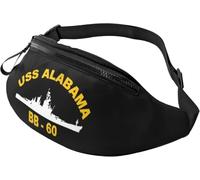 Marsupi Running Uss Alabama Bb 60 Moda Marsupi Moto Regolabile Bum Bag Per Uomo Donna Attività 14X35Cm