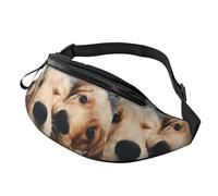 Marsupi Sportivi Golden Retriever Puppies Multifunzione Marsupi Portasoldi Moda Fanny Pack Bag Per Camminata Passeggiate Ciclismo 14X35Cm