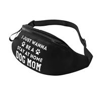 Marsupi Sportivi I Just Want To Be A Stay At Home Dog Mom Pratico Tattico Marsupi Con Foro Per Auricolari Borsello Da Cintura Per Sportivo Uomo Viaggio 14X35Cm