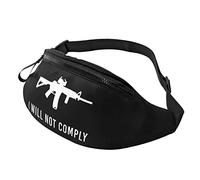 Marsupi Sportivi I Will Not Comply Leggero Marsupi Portasoldi Moda Waist Bag Per All'Aperto Ciclismo Sportivo 14X35Cm