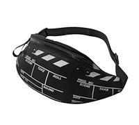 Marsupi Sportivi Retro Black Movie Clapboard Leggero Marsupi Moto Pratico Bum Bag Per Trekking Attività Passeggiate 14X35Cm