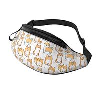 Marsupi Sportivi White Shiba Inu Dog, Marsupi Da Donna Con Foro Per Auricolari Marsupi A Tracolla Resistente Tattico Marsupi Per Fitness All'Aperto Sport