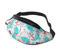 Marsupi Sportivo Cute Dinosaurs Space Pattern, Tattico Marsupi Casual Marsupi Resistente Marsupi Running Per Viaggio Fitness Bicicletta