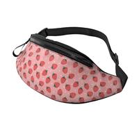 Marsupi Sportivo Cute Strawberry Starry Sky Pink Moda Marsupi Tattica Militare Multifunzione Waist Bag Per Donna Attività Jogging 14X35Cm
