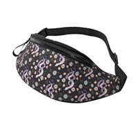 Marsupi Sportivo Exotic Cute Snake White Daisy Resistente Tattico Marsupi Moda Borsello Da Cintura Per Camminata Fitness Palestra 14X35Cm