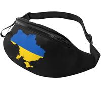 Marsupi Sportivo Flag Map Of Ukraine Con Foro Per Auricolari Marsupi Moto Regolabile Borsa Da Cintura Per Concerti All'Aperto Ciclismo 14X35Cm