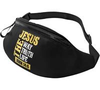 Marsupi Sportivo Jesus The Way Truth Life John 14:6 Christianty Books Regolabile Tattico Marsupi Elegante Waist Bag Per Fitness Viaggio Jogging 14X35Cm