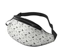 Marsupi Sportivo Minimalist Cool Horses And Dots Regolabile Marsupi A Tracolla Resistente Borsa Da Cintura Per Camminata Viaggio Passeggiate 14X35Cm