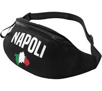 Marsupi Sportivo Naples Italy Italian Flag Moda Tattico Marsupi Con Foro Per Auricolari Borsa Da Cintura Per Concerti Ciclismo Donna 14X35Cm