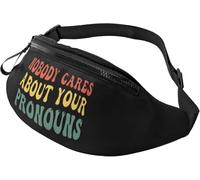 Marsupi Sportivo Nobody Cares About Your Pronouns Resistente Marsupi A Tracolla Traspirante Waist Bag Per Escursionismo Ciclismo All'Aperto 14X35Cm