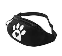 Marsupi Sportivo Paw Print Heart Dog Cat Moda Tattico Marsupi Con Foro Per Auricolari Fanny Pack Bag Per Sportivo Palestra Trekking 14X35Cm