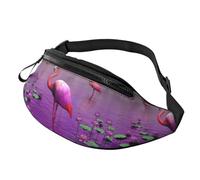 Marsupi Sportivo Pink Flamingos Among Water Lilies Moda Tattico Marsupi Regolabile Borsa Da Cintura Per Ciclismo Sportivo All'Aperto 14X35Cm