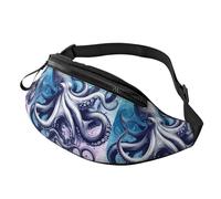 Marsupi Sportivo Powerful Watercolor Inkfish Regolabile Marsupi A Tracolla Casual Borsa Da Cintura Per All'Aperto Trekking Ciclismo 14X35Cm