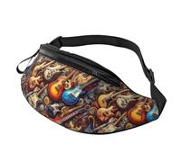 Marsupi Tattico Abstract Electric Guitars Traspirante Marsupi Tattica Militare Elegante Tattica Militare Borsello Per Jogging Escursionismo Camminata 14X35Cm