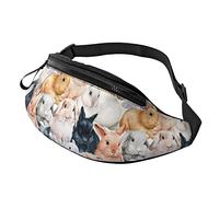 Marsupi Tattico Bunnies Animal, Borsa A Vita Resistente Tattica Militare Borsello Con Foro Per Auricolari Bum Bag Per Palestra Bicicletta Passeggiate