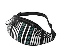 Marsupi Tattico Ribbon Flag Ovarian Cancer Awareness, Marsupi Running Moda Marsupi Sportivi Resistente Marsupi Uomo Per Ciclismo Palestra Escursioni