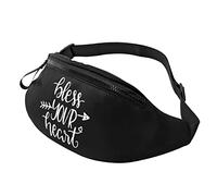 Marsupi Uomo Bless Your Heart Resistente Marsupi A Tracolla Multifunzione Waist Bag Per Trekking Jogging Viaggio 14X35Cm