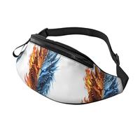 Marsupi Uomo Elegante Borsello Da Cintura Ice And Fire Dragon Resistente Tattico Marsupi Per Jogging Ciclismo Fitness 14X35Cm